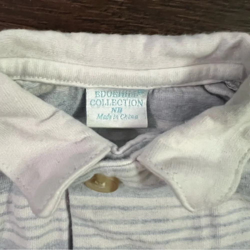 Edgehill Collection Blue and White Striped Footie Newborn